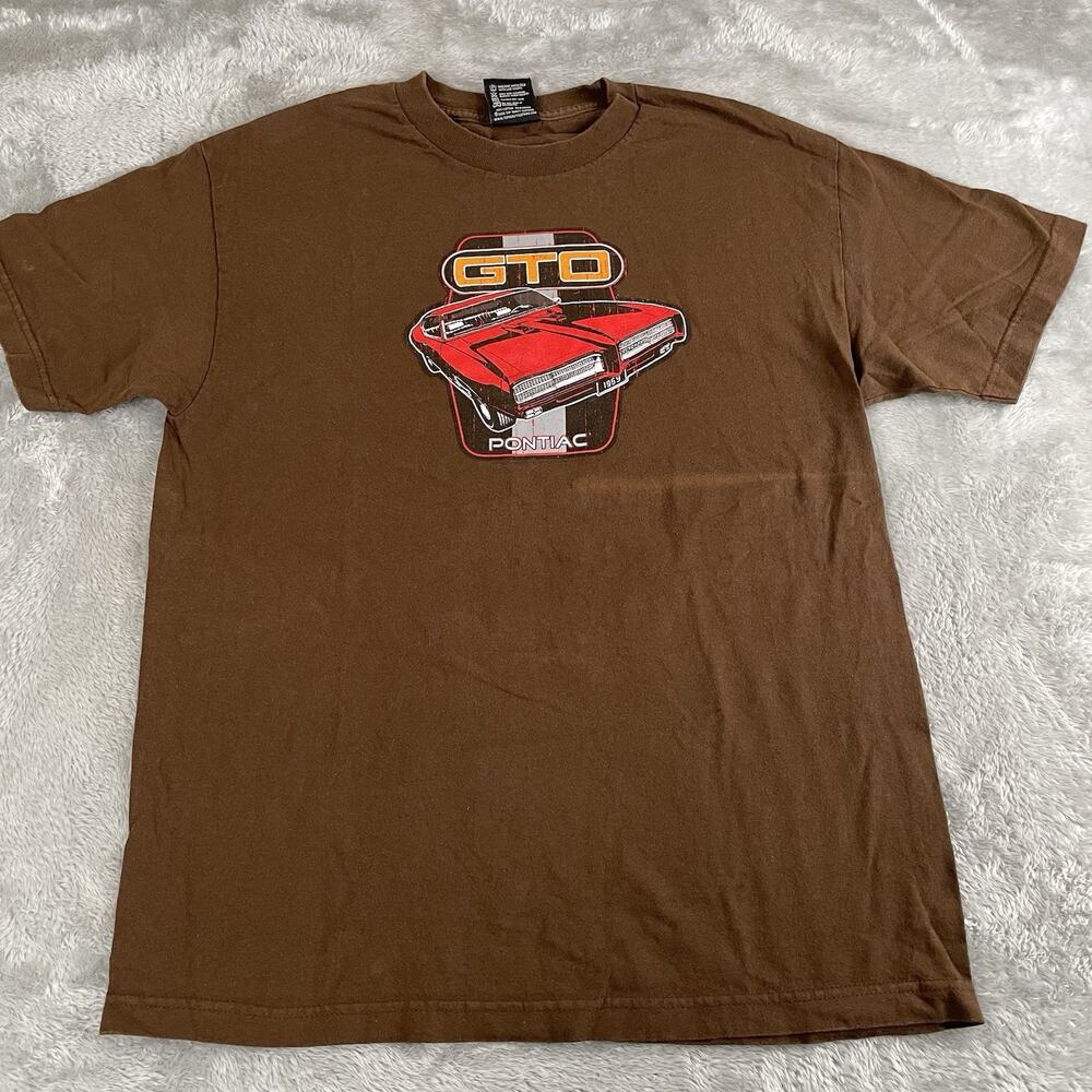 Vintage Pontiac GTO Brown Top Heavy Graphic T-Shirt Alstyle Apparel Size Large